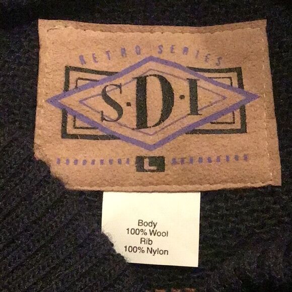 Retro Series by DSI Blue Green Plaid 100% Wool Retro Pullover - Picture 13 of 13